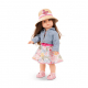 Кукла Елизавета, шатенка в шляпе в парке, 46 см