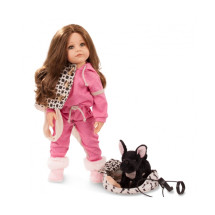Кукла Ханна с чёрной собакой, 50 см